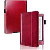 Andy Case Custodia compatibile con Kobo Aura H2O prima generazione 6.8 custodia in pelle N250 e-book cover flip cover all inclusive (rosso)