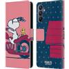 Head Case Designs Licenza Ufficiale Peanuts Snoopy & Woodstock metà E Risate Custodia Portafoglio in Pelle Compatibile con Samsung Galaxy A15
