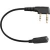 THINCAN Adattatore radio per cuffie da 25 cm per radio K con tipo K due e 3 5 mm cuffie con supporto microfono portatile radio cavo adattatore microfono