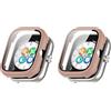QINOUK Cover Rigida per Honor Choice Haylou Watch con Vetro Temperato, [2-Pack] Cover Protettiva Antigraffio Case Compatibile con Honor Choice Haylou Watch-Rosa