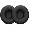kwmobile 2x Cuscinetto Cuffie Compatibile con Beats Solo 4 Pad - Cuscinetti Ricambio Cuffie Over Ear Simil Pelle - nero