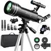 CFEN Telescopio Astronomico Professionale per Bambini, Adulti e Principianti Apertura 70 mm, 400 mm, Portatile da Viaggio con Treppiede, Adattatore per Telefono e Zaino, Filtro Solare Baader Filtro Lunare