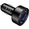 Generico Testa caricatore per auto per telefono, Testa caricatore per telefono per auto USB | Blocco adattatore per telefono cellulare a ricarica rapida con 4 porte,Caricabatteria da auto 12-24V per tablet, fo