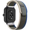 KeeFos 20MM Cinturino per Amazfit Cheetah 2 Pro/T-Rex 3 Pro 44mm/Active 2/2 Square/GTR Mini/GTR 42mm/GTS 4/4 Mini/3/2e/2 Mini/2/Bip 3 Pro/3, Nylon Elastico Cinturini Sportivo - Blu/Grigio