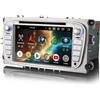 GONFEN 8-Core 4GB+64GB Android 16 DAB+ Autoradio per Ford Focus Mondeo C/S-Max Galaxy con Navigatore GPS Supporto CarPlay Android Auto senza fili WiFi 4G CD DSP Bluetooth 5.0 USB CANBus Controllo del volante