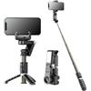 Jectse Stabilizzatore Cardanico per Smartphone, Gimbal per Telefono Portatile Bluetooth Q18 con Treppiede Estensibile per Selfie Stick, Stabilizzatore Video per Telefono Remoto Wireless
