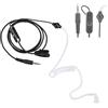 Zunate Auricolare Walkie-Talkie, 2 Colori Auricolare in-Ear da 3,5 Mm Auricolare Walkie-Talkie Condotto d'Aria Auricolare Auricolare Auricolare, con Clip in Metallo, per Mi Walkie Talkie(Nero)