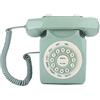 Yunir Telefono europeo, stile pastorale verde chiaro Telefono antico di qualità di chiamata ad alta definizione di linea fissa Vintag, per ufficio domestico