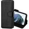CHALK & HIDE - Custodia a Portafoglio in Pelle Vera per Samsung Galaxy S21 Fe (Fan Edition), Case Realizzato in Pelle Premium con Diversi Comparti, Chiusura Magnetica e Supporto Integrato - Nero
