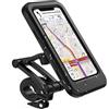 Orco Supporto per telefono impermeabile per bicicletta, rotazione a 360° per manubrio moto, custodia resistente per scooter compatibile con iPhone 14/15/16 Pro Max, Samsung S24 Ultra, telefoni fino a