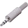 REY Adattatore Spina jack da 3,5mm maschio Stereo con molo flessibile saldatura