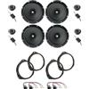 IPNOSIS Kit 8 Casse FOCAL ASE 165 + ASE 165 per 500 X E 500 L da 165mm con 2 Supporti Anteriori, 2 Posteriori e 4 Connettori