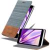Cadorabo Custodia Libro per Lenovo K6 / K6 POWER in GRIGIO CHIARO MARRONE - con Vani di Carte, Funzione Stand e Chiusura Magnetica - Portafoglio Cover Case Wallet Book Etui Protezione