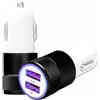 PH26 Accendisigari Caricabatterie USB Nero Compatibile Honor 400 Pro -> Doppia Porta Ultra Veloce USB X2 Car Charger 12/24V - Standard CE