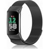 PaceBid Metallo Cinturino per Fitbit Charge 6/Charge 5,Acciaio Inossidabile | Metallo Cinturino Donna Uomo Magnetico Cinturino Sgancio Rapido di Ricambio per Fitbit Charge 6/5, Nero