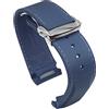 BBZ Cinturino in Gomma con estremità Curva da 20 mm e 22 mm Compatibile con Omega Seamaster 150/300/600 Speedmaster Planet Ocean Sports Silicone Strap Bracelet