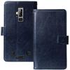 Dingshengk Blu Scuro Custodia in pelle Flip Case Protettiva Cover Skin Wallet TPU Silicone per Blackview BV9700 Pro 5.84
