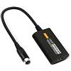 NORMICHIC Convertitore per Sega Saturn SS a HDMI, 1080P HDMI cavo adattatore per Saturn SS 16:9/4:3 S-video ingresso 1080p adattatore (nero)