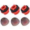 Wiki VALLEY Set di 3 cuscinetti auricolari di ricambio per cuffie Bluetooth Plantronics Voyager 5200, ultra comodi, in silicone, per Poly Voyager 5210 5220, colore nero