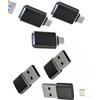zoyuzan Adattatore da USB C a USB A (set di 6) OTG Presa Connettore Tipo-c Cavo di Alimentazione Caricabatterie Convertitore per IPhone15 Pro Max Plus Ipad per Apple Mac Macbook Tablet Accessorio per Samsung