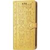 BAIDIYU Cover per Motorola Moto One Custodia, Slot Cart，Custodia a Portafoglio in Pelle PU di Lusso Custodia Flip Folio, Cover per Motorola Moto One.(Giallo)