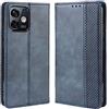 DESSEN Cover per Ulefone Note 16 Pro, Wallet Style PU Leather Shell, Custodia a Libro Flip Smart Magnetica con Appoggio e Porta Carte di Credito. Blu