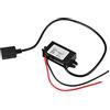 Pretfy Regolatore del Convertitore DC-DC 1pc, Adattatore 12v/24v a USB 5V 3A con Fili per Cavi
