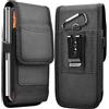 Cadorabo custodia per cellulare con clip da cintura compatibile con LG K8 2018 / K9 2018 in NERO -Custodia protettiva a 360 gradi -Astuccio da cintura con moschettone e portapenne -Custodia Cover