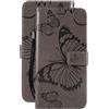 Laybomo Cover per Oppo Reno 10x Zoom Custodia a Portafoglio in Pelle PU Morbido TPU Silicone Magnetico Protezione con Porta Carta di Credito, 3D Farfalla Custodia Oppo Reno 10x Zoom (Grigio)
