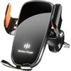 Generic Caricatore wireless del supporto per telefono 'auto - stand mobile regolabile 360, ricarica rapida certificata Qi | Montaggio del telefono del cruscotto ad aria, impugnatura sicura, nessun design