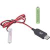 Asukohu Eliminatori di batteria USB 3 A, ricambio kit da 5 V su alimentatore di rete 3 V, 2 cavi di collegamento 3 A (2AAAA-3 V)
