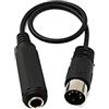 System-S Cavo audio 30 cm XLR 5 pin maschio a jack da 6,35 mm AUX adattatore