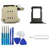 Winnerplusa Lettore di schede SIM Dual Flex Cable + supporto slot per scheda SIM per IphoneXR nero
