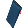 fitBAG Beat Blu Custodia per Sony Xperia 5 V per Cellulare Pelle Nappa con Imbottitura in Microfibra | Accessorio con Funzione di Pulizia | Made in Germany