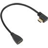 Bewinner per Cavo di Prolunga HDMI 1FT, Cavo di Prolunga Maschio-Femmina 4K HDMI 1.4 Ad Angolo Sinistro, Supporta 3D, Spina Placcata in Oro per Cavo HDMI per , Laptop, HDTV,