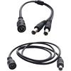 DZYDZR 1m DC 12V Cavo di Estensione Femmina a Maschio e 30cm Y Splitter Cavo di Alimentazione 1 Femmina a 2 Maschio, 2,1mm x 5,5mm DC Connettore Filo di Rame 22AWG Nero