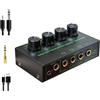 YIZITU HZ400 4 Vie Cuffie Splitter Amplificatore Suono Con Illuminazione A Colori Cavo Uditivo Multiplo Per Studi Professionali Amplificatore Portatile Per Cuffie Con Tipo C