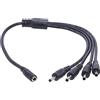 Ddujbtp Cavo adattatore splitter a Y, cavo di alimentazione, cavo di ricarica, 1 in 4 out/1 in 2 out, connettore da 3,5 mm x 1,35 mm