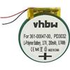 vhbw batteria compatibile con Garmin Forerunner 210W, 110, 210, 610 smartwatch orologio bracciale fitness (200mAh, 3,7V, Li-Poly) + set utensili