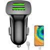 Generic Caricabatteria per auto a ricarica rapida, caricabatterie USB per auto portatile | adattatore per caricabatteria da auto USB,Caricabatteria da auto USB 5V3.1A Caricabatteria da auto a ricarica r