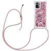 YAMCCCSE Custodia con Cordino per Redmi Note 10S/ Poco M5s/ Redmi Note 10 4G,Liquid Quicksand Cover con Collana Practical Stylish,Silicone Glitter Antiscivolo Case per Cellulare Girocollo