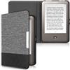 kwmobile Cover compatibile con Tolino Shine (2013) - Custodia a libro in tela e pelle PU - Flip Case per eReader