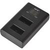 DSTE DE DSTE - Caricatore doppio USB con display LCD, compatibile con batteria SPCC1B e fotocamera digitale MAX - Alimentazione tramite cavo USB tipo C a USB 2.0 maschio