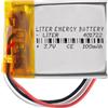 Liter energy battery Batteria 3 cavi 401722 LiPo 3.7V 100mAh 0.37Wh 1S 5C Liter Energy Battery Ricaricabile con PCM termistore NTC Smartwatch Elettronica - Non adatto per Radiocomando 24x17x4mm (3P|100mAh|401722)