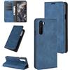 Fertuo Cover Oneplus Nord, Custodia a Libro in Pelle Flip Case Portafoglio con Porta Carte, Chiusura Magnetica [Interna in Silicone Morbido] Cover per Oneplus Nord 5G Smartphone, Blu