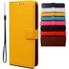 BRAND SET Custodia per Motorola Moto E32/E32s, Cover Portafoglio in Pelle PU con Fessure per Carte, Protezione Antiurto, Chiusura Magnetica, Funzione Supporto (Giallo)