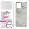 apgo BACK SKIN Film Pellicola protettiva Protezione Posteriore per Motorola Edge 40, skin sticker film foil vinyl Marmo Grigio