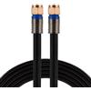 GE 33531 - Cavo coassiale RG6 da 7,6 m, connettori F, cavo coassiale quadruplo-schermato, digitale da 3 GHz, ideale per antenna TV, DVR, VCR, satellite, decoder via cavo, Home Theater, colore: nero