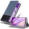 Cadorabo Custodia Libro per Xiaomi Mi 8 PRO in AZZURRO SCURO NERO - con Vani di Carte, Funzione Stand e Chiusura Magnetica - Portafoglio Cover Case Wallet Book Etui Protezione