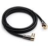 XO Cavo antenna - 10M / 10 Metri - Cavo coassiale antenna ad alte performance 24K placcato oro Digitale TV RF TV con connettori a 90 gradi - (Nero)